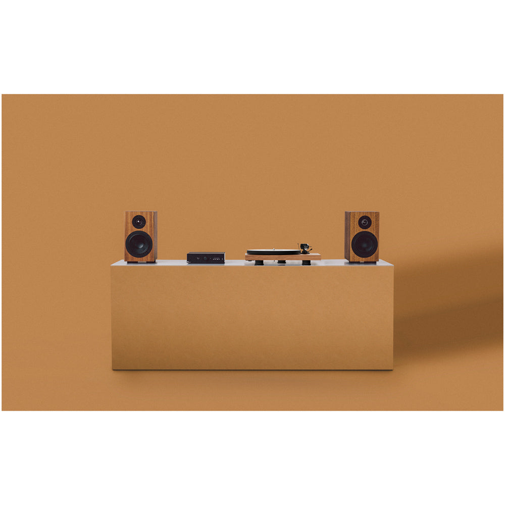Pro-Ject Colourful Audio System 2 with Debut EVO 2 Turntable MaiA S3 Amplifier and Speaker Box 5 S2 Speakers - Walnut