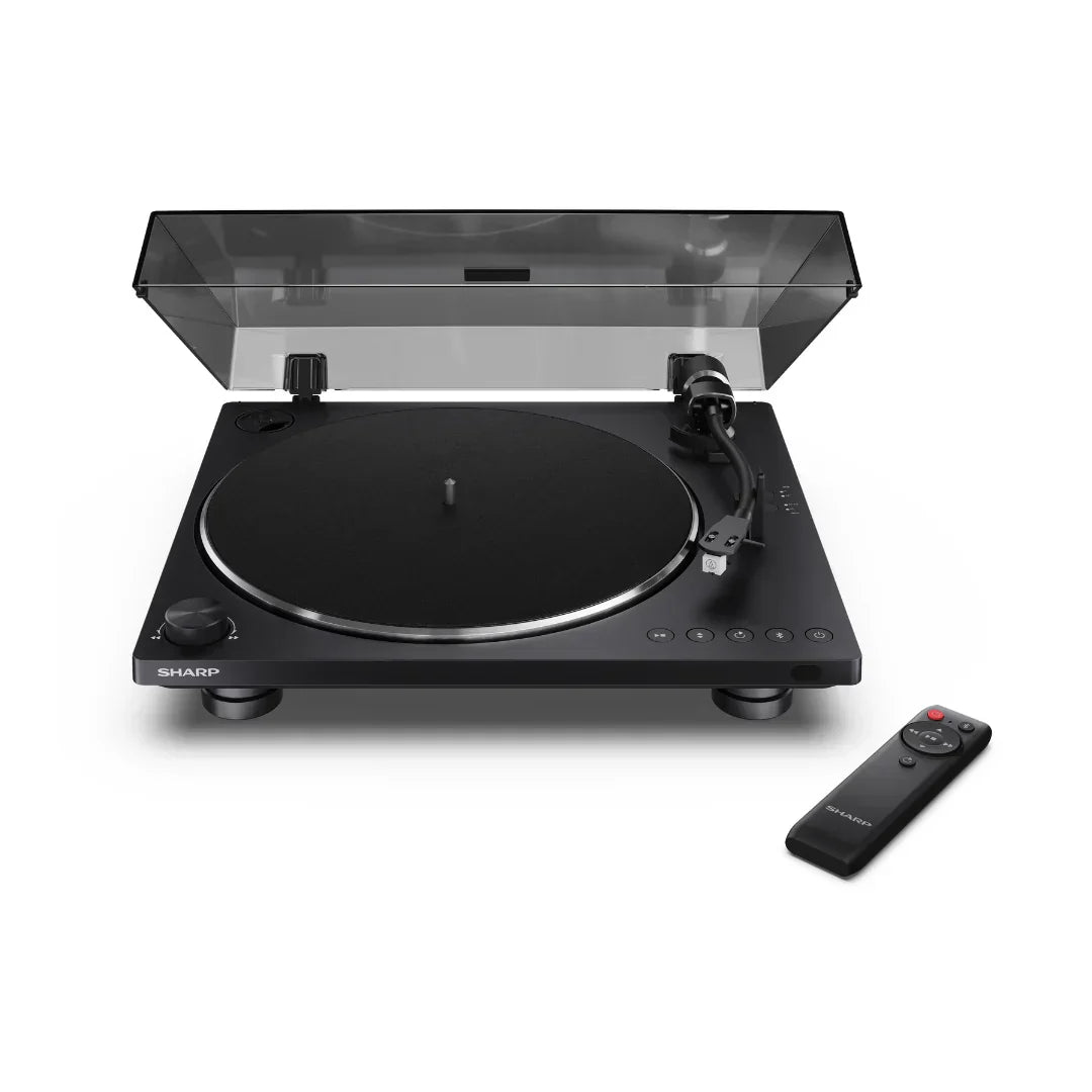 Sharp RP-TT100 Fully Automatic Belt Drive Bluetooth Turntable with Built-in Preamp Black